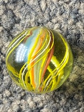 Antique German Marble multi coloured solid core 16mm MINT