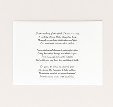 Private order for Barbara Poem