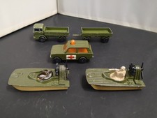 M578-MATCHBOX SUPERFAST LOT OF FIVE MILITARY MODELS INC MERCEDES TRUCK/TRAILER