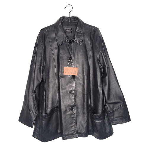 Milan leather jacket - jacket, oversized