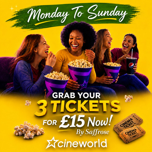 Cineworld cinema ticket for - 3x,