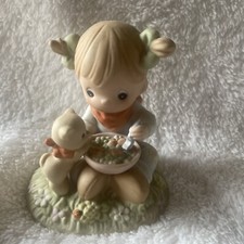 Precious Moments Girl Ornament “ Peas Pass The Carrots” 1997 Discontinued