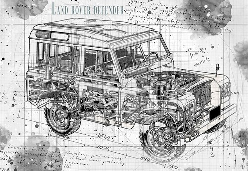 Line tech drawing - line,