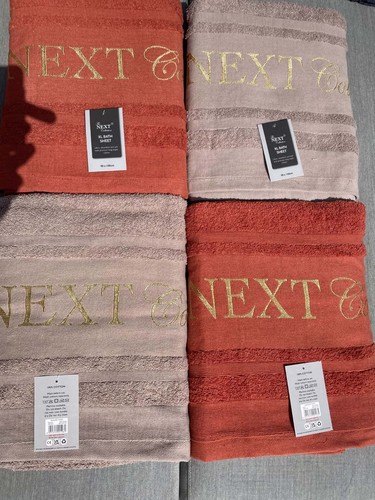 Next 4pc bath sheet set - next,