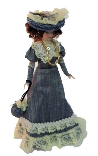 Dolls house victorian lady - dolls,
