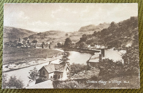 Antique postcard tintern - postcard,