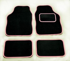 PROTON SATRIA (2000-2003) UNIVERSAL Car Floor Mats Black & PINK