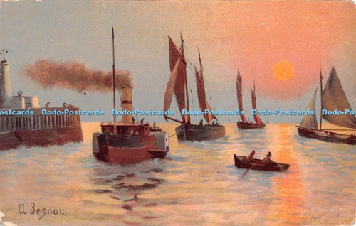 R327107 sunset sailboat sea - r327107,