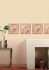FLORAL POPPY FLOWER WALL ART