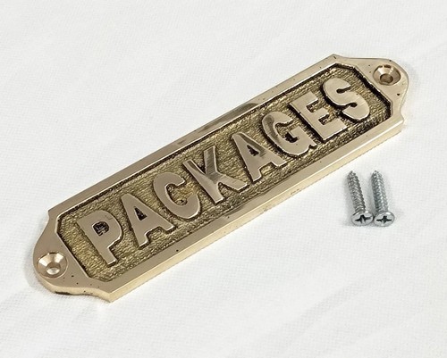 Solid brass packages - packages, sign