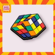 Colourful Cube Shoe Charm – Puzzle Design Accessory for Foam Clogs & Sandals