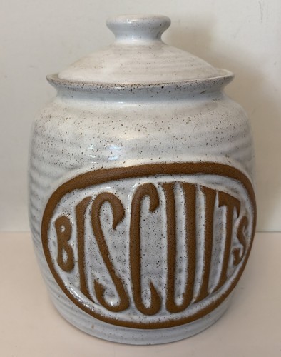 Vintage biscuit jar barrel - vintage,