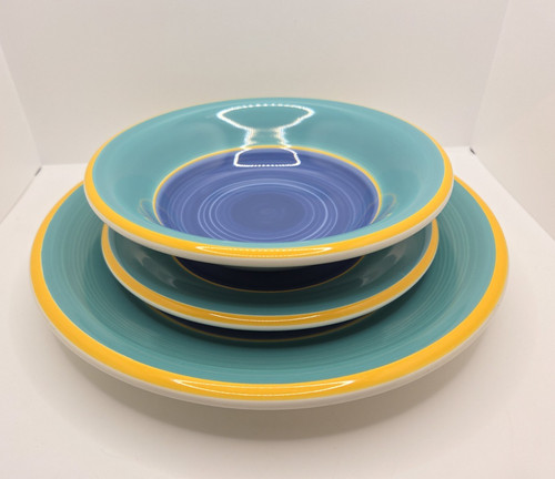 Rayware plates trio - rayware, yellow