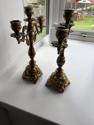 Two vintage french candelabras - vintage,