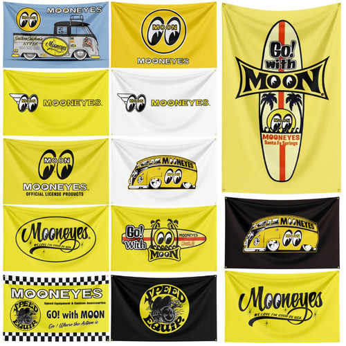 Mooneyes auto flag wall - mooneyes, art