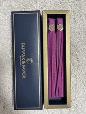 Fairfax & Favor Limited Edition Leather Tassels - Fuchsia Pink - BRAND NEW