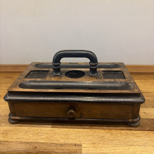 Victorian pen tray inkwell - tray,