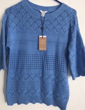 M&CO Ladies Blue Short-Sleeved