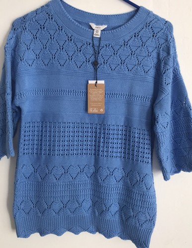 Ladies blue short sleeved - m&co, short-sleeved