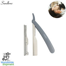 BARBER SALON STRAIGHT CUT THROAT SHAVING RAZOR RASOIRS RASOI Grey Gray