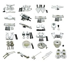 Aluminum Metal Upgrade Parts For WLtoys 1/12 12428 12423 RC Car DIY Parts Silver