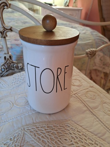 Rae dunn canister - rae, wood