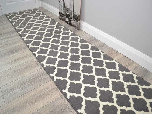 Long grey hall rug - long,
