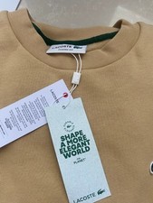 New :LACOSTE Men's Beige Logo Sweatshirt/Jumper Size M : Lacoste 4  New & Tags