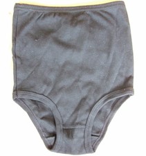 School gym knickers Size 8 Netball PE full briefs panties 100% cotton Black