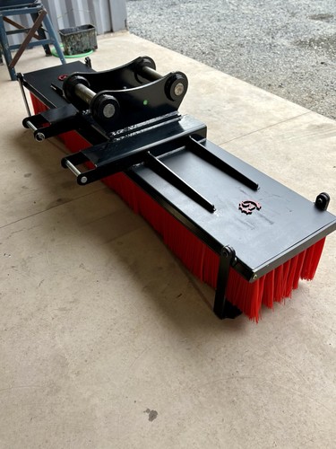 Forklift mounted sweeper - mounted, broom