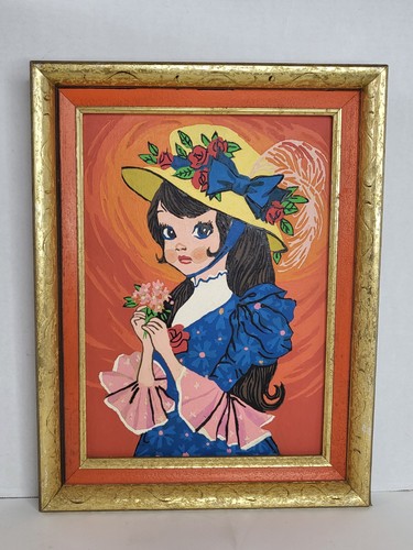 Vintage paint number framed - number,