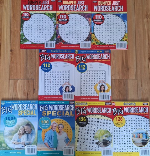 Wordsearch puzzle books - 9,