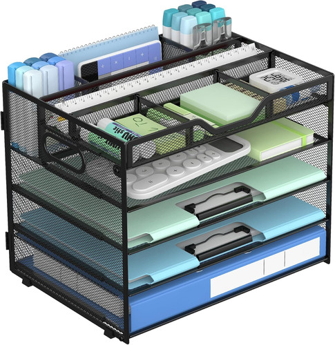 Tier mesh desk organizer - mesh,