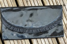 Jane Shilton Clutch Bag Black Patent Vintage Handbag