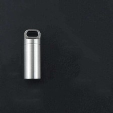 Waterproof Pill Box Case Bottle Brass Container Keyring Medicine Capsule Holders