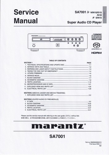 Service manual for marantz - service,