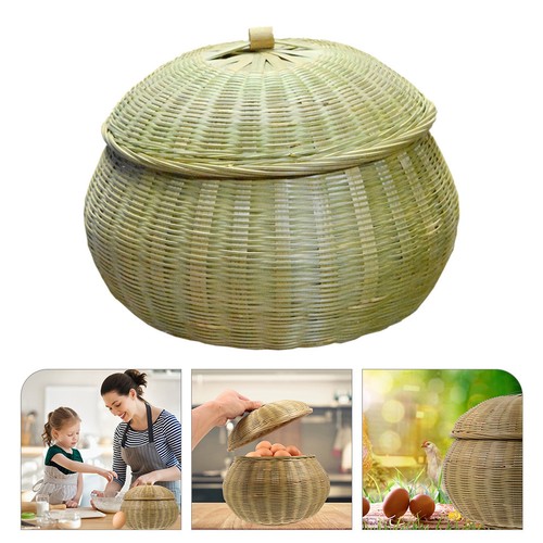 Woven bamboo basket small desk - small,