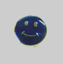 Blue SMILEY FACE Enamel Pin