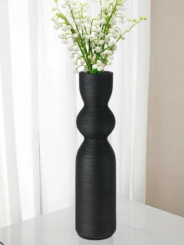 Black vases home - black,