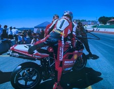 Carl Fogarty hand signed 10x8 photo Ducati world superbikes foggy