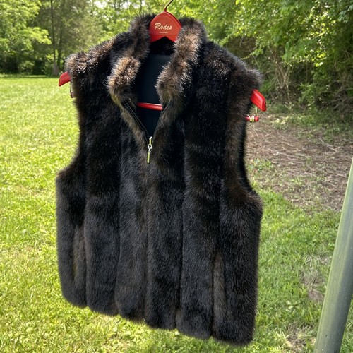 Reversible faux fur vest - fur,