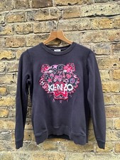 KENZO Boys Sweatshirt Age 14 Years Jumper Cotton Pullover Fleece Blue Sweater