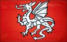 England Old Historical Flags - Anglo Saxon Pendragon / St George Dragon 5 x 3"