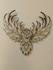 Unique multi layer wooden owl. Wall art, decor. Amazing gift.