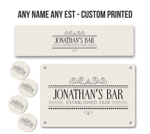 Personalised bar runner sign - bar,