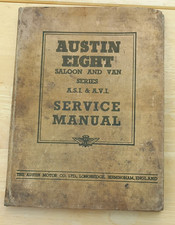 Austin Eight Saloon and Van series A.S.L& A.V.L Service Manual