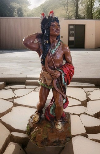Vintage statue native - vintage, 14"