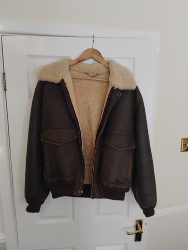 Leather flyting jacket - , with