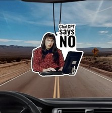 Funny “ChatGPT Says No” Car Air Freshener Hanging Novelty Gift For Drivers