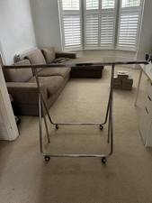 Métal Clothes Rail Double Adjustable Hanging Rail